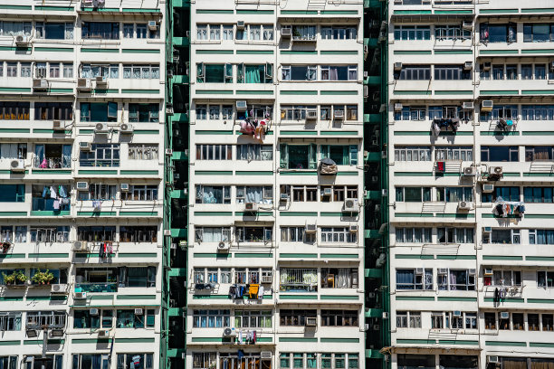 香港九龙半岛大角咀的住宅大厦图片下载