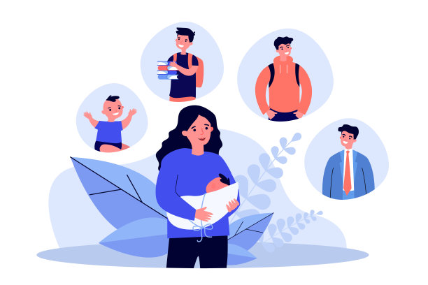 新妈妈梦想着她的孩子长大图片下载