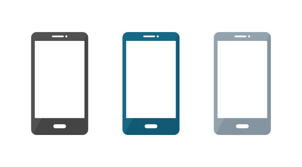 一组简单的图标，你的智能手机图片下载