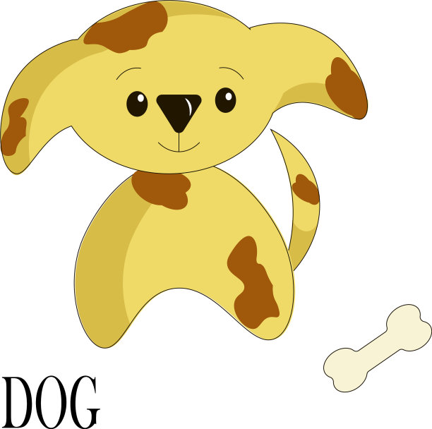 一只小狗在孩子和插图中图片下载