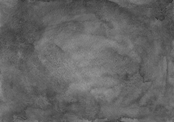 水彩深灰色背景画。单色框架渐变纹理。黑白背景。图片下载