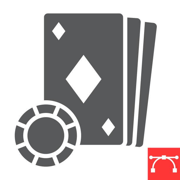 在线赌场字形图标视频游戏和赌博图片下载