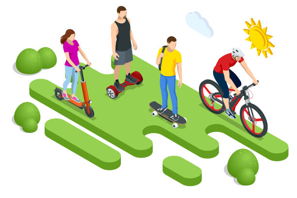 等距生态个人交通概念图片下载