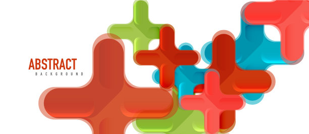 光滑的多色塑料风格交叉图片下载