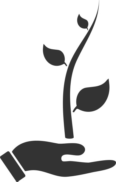 植物在手上图标平坦图片下载