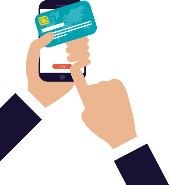 网上商务用手进行电子商务图片下载