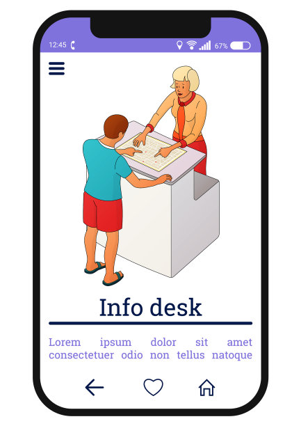 两个人在前台或柜台附近互动图片下载