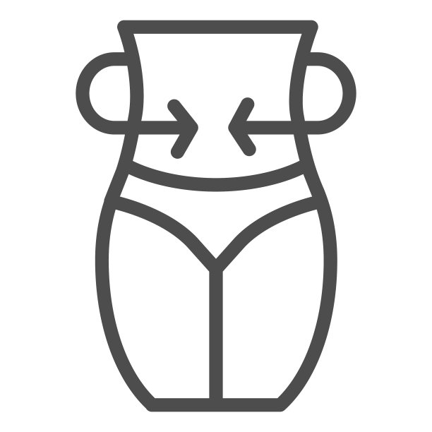 女孩图形与箭头线图标美的概念图片下载