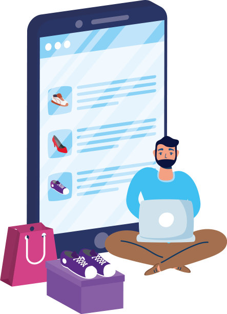 用笔记本电脑与人进行在线电子商务图片下载