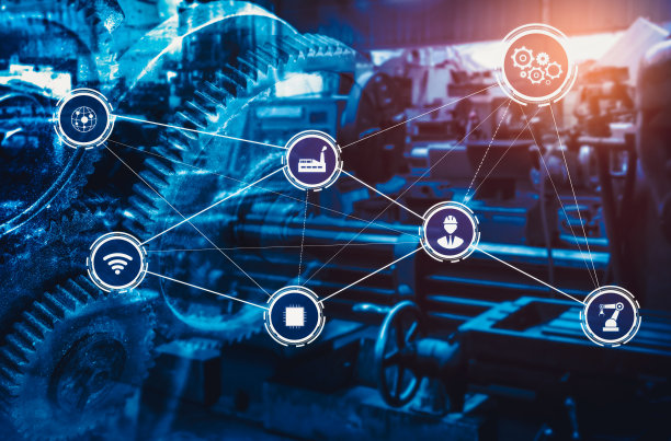 工业4.0技术概念——第四次工业革命的智能工厂图片下载