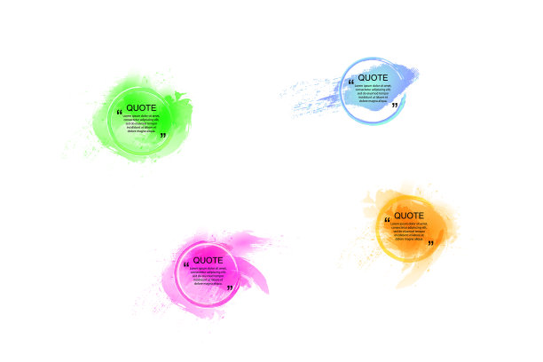 报价框架设置彩色水彩画点图片下载