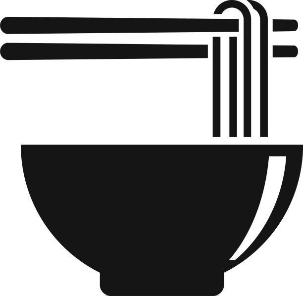 日式碗意面图标简约风格图片下载