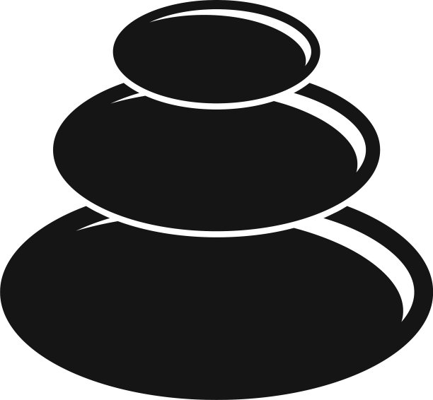 日式圆石图标简约风格图片下载