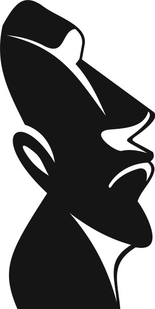 历史上的摩埃石像风格简约图片下载