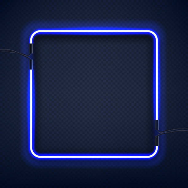 黑色背景下的霓虹灯图片下载