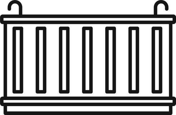 国际货物集装箱图标轮廓样式图片下载