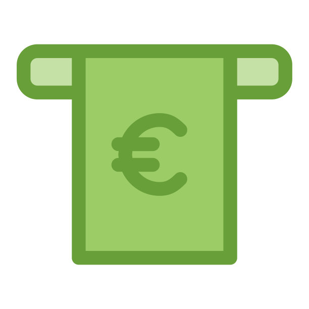 从ATM取款欧元标志图片下载