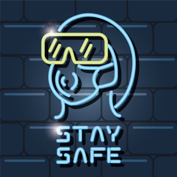 在霓虹灯下保持安全图片下载