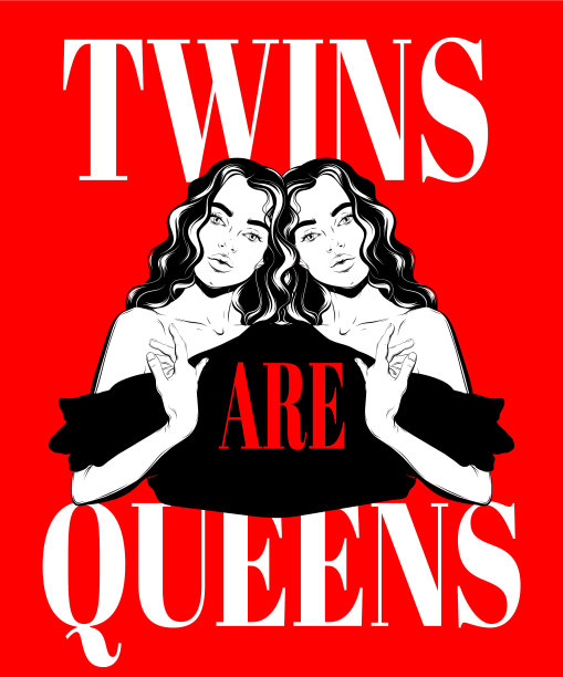 双胞胎是女王一手画的图片下载