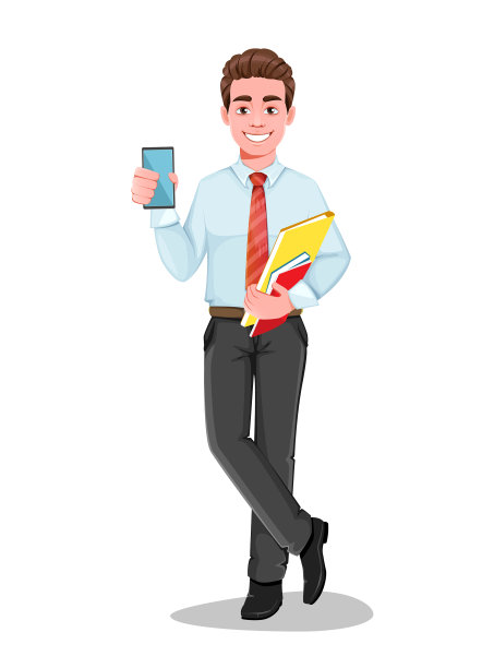 穿着商务服装的英俊商人图片下载