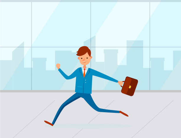 运行员工室内商人晚图片下载