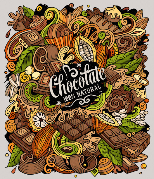 巧克力手绘涂鸦图片下载