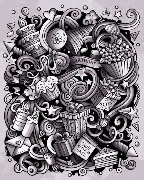 假日手绘涂鸦图片下载