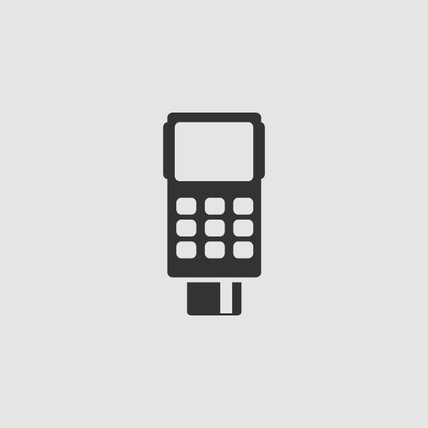 信用卡终端机图标（扁平风格）图片下载