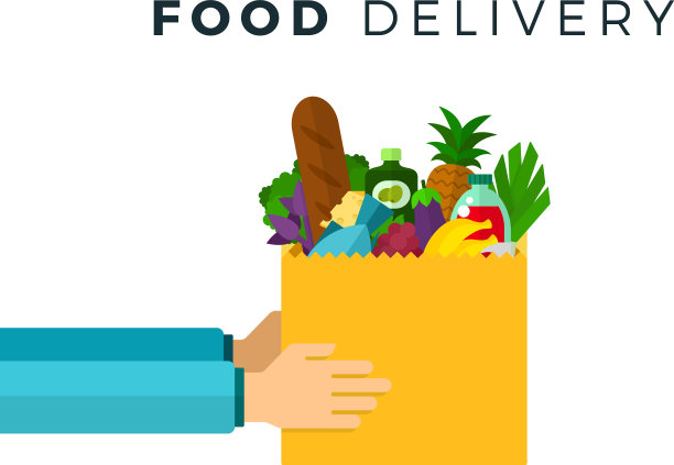 送餐服务平面隔离图片下载