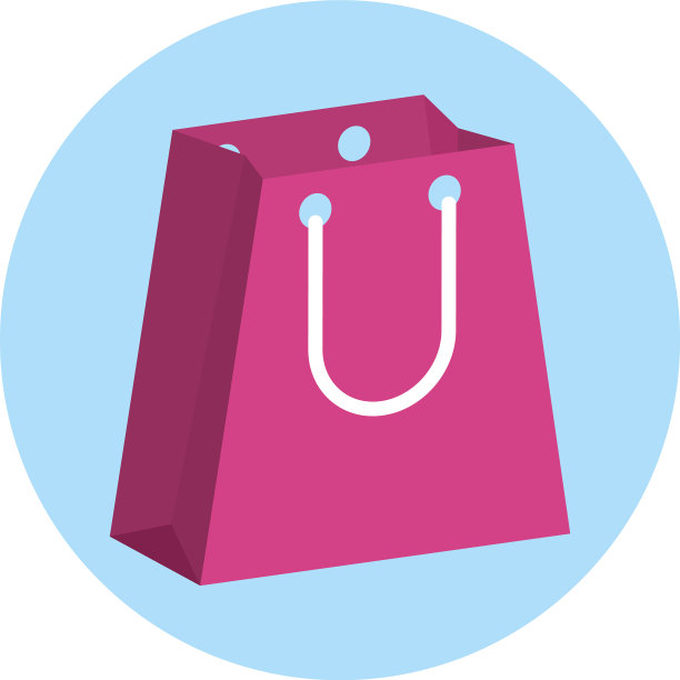 购物袋纸把手图标图片下载