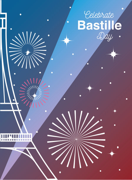 法国国庆日的横幅或海报图片下载