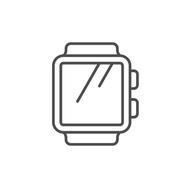 智能手表线条轮廓图标图片下载