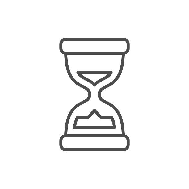 沙漏线条图标或时间概念图片下载