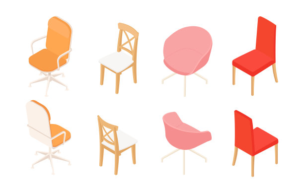 等距椅子套图片下载