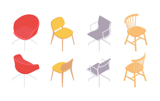 等距椅子套图片下载