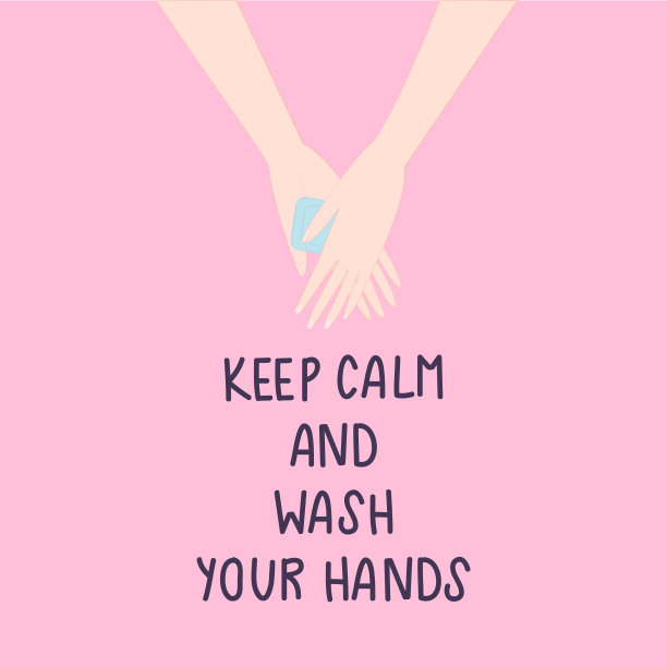 用手、肥皂和文字保持图片下载