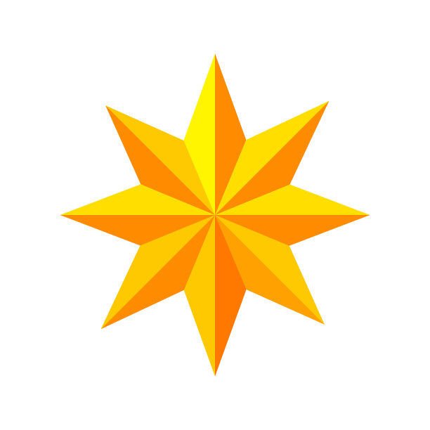 金色的星星图标孤立的白色背景图片下载