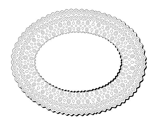 剪贴艺术着色书与东方模式图片下载