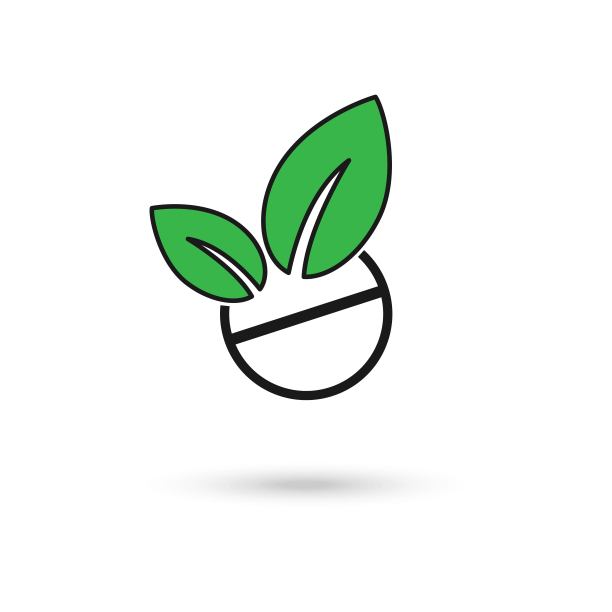 平板电脑和叶子轮廓图标。图片下载