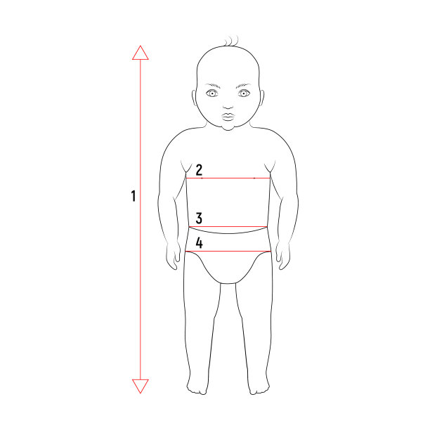 裁剪和缝纫用的婴儿尺寸图片下载