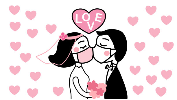 2019冠状病毒病中的爱情和婚礼图片下载