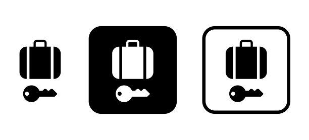 包和钥匙柜图标设置图片下载