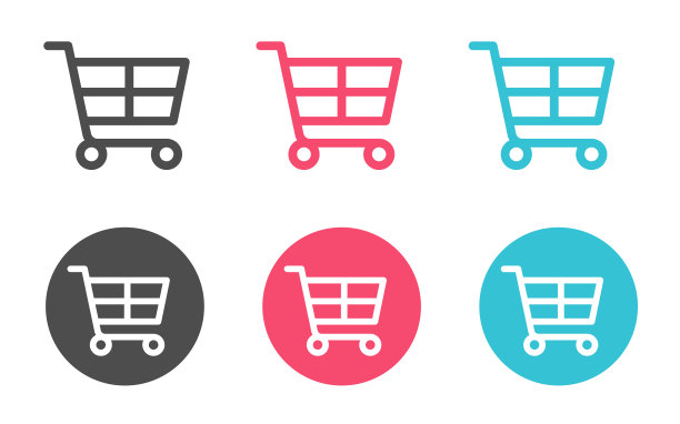 购物车和网上购物图标集图片下载