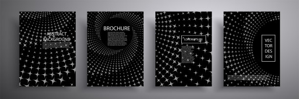 矢量插图的黑白封面与图形几何元素。未来几何设计。收集的小册子，海报，横幅，传单和明信片的模板。图片下载