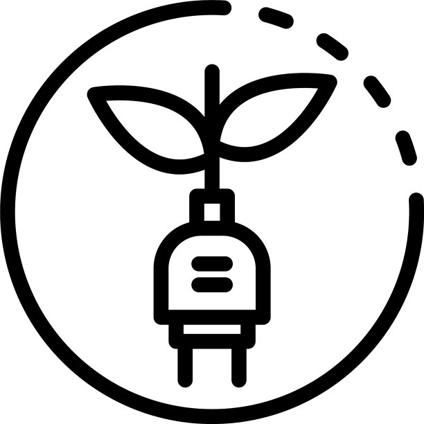 可再生能源图标轮廓风格图片下载