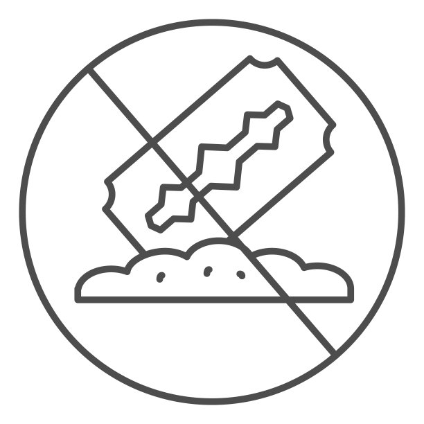 没有毒品的细线图标，生活没有上瘾的概念，反可卡因标志的白色背景，剃须刀片和粉末图标在轮廓风格的移动概念和网页设计。矢量图形。图片下载