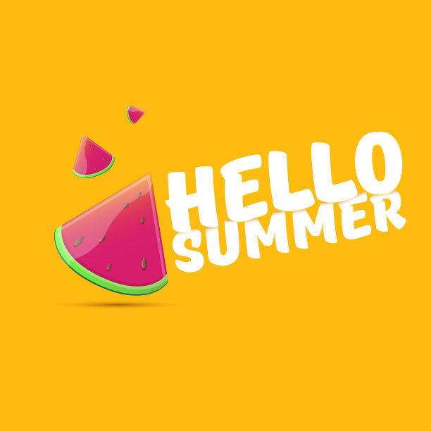 你好夏日海滩派对传单设计图片下载