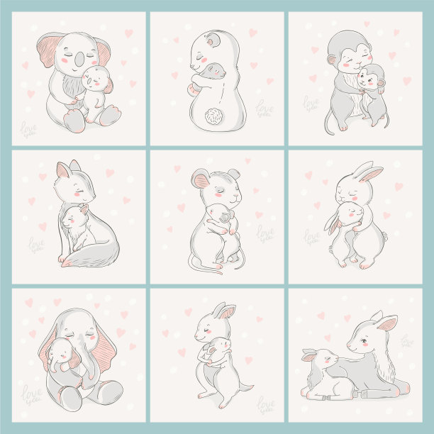 动物集家族字符图片下载