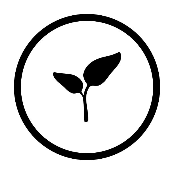 植物与圆形图片下载