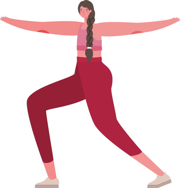 女人与运动服装做瑜伽设计图片下载